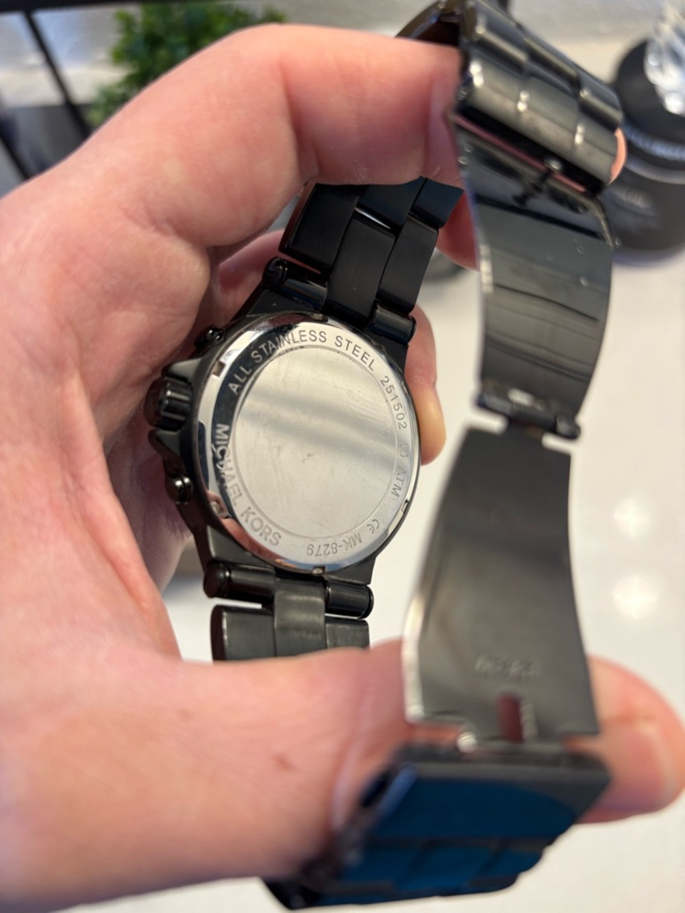 Michael Kors Black All-Over Chronograph Bracelet Watch - Picture 2 of 2